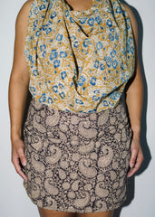 Charcoal Paisley - Kalamkari XL Cotton Wrap