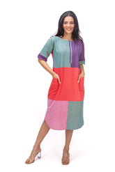 423-167 White Lotus "Shinny" Women's Dress