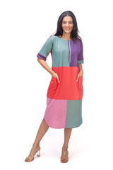 423-167 White Lotus "Shinny" Women's Dress