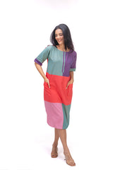 423-167 White Lotus "Shinny" Women's Dress