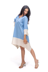 417 - 163 White Lotus "Jean" Women's Asymetric Dress - White Lotus Distributors LLC
