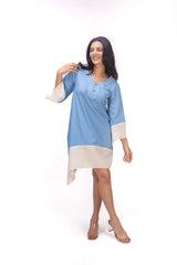 417 - 163 White Lotus "Jean" Women's Asymetric Dress - White Lotus Distributors LLC