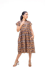 402-124 White Lotus "Spice" Women's Dress with Collar