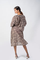 522-117 Whitelotus "Mony" kaftan midi Women's Dress