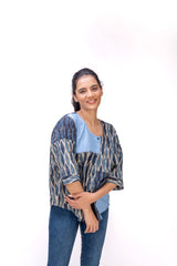 418 - 171 "JoAnn" Women's Block Colored Shirt - White Lotus Distributors LLC