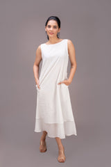 406 - 122 "Ronie" Whitelotus women's Double Layered Maxi Dress - White Lotus Distributors LLC