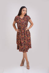 511-113 WhiteLotus "Wine" Women's wrap Dress
