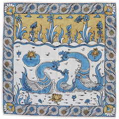 Swan Garden Glow - Limited Hand Painted Cotton Bandana