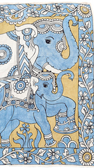 Azure Majesty Elephant - Limited Hand Painted Cotton Bandana