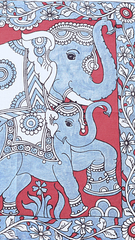 Crimson Majesty - Limited Hand Painted Cotton Bandana
