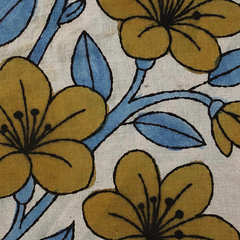 Mustard Bloom Cascade - Limited Hand Painted Cotton Bandana