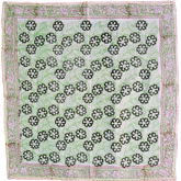 Mint Garden Bloom - Block Printed Cotton Bandana (KK1541)