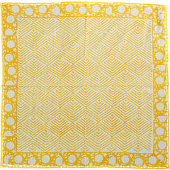 Golden Horizon Geo - Block Printed Cotton Bandana (KK1549)
