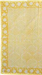 Golden Horizon Geo - Block Printed Cotton Bandana (KK1549)