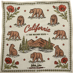 California Bears - Hand Painted Cotton Bandana (HP0042)