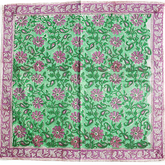 Orchid Meadow Vine - Block Printed Cotton Bandana (KK1559)