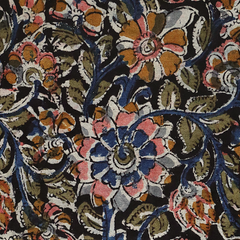 Black Flowers - XL Cotton Wrap