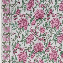 XL1021 — Cotton XL Wrap (44" × 44") - Hand Block Printed