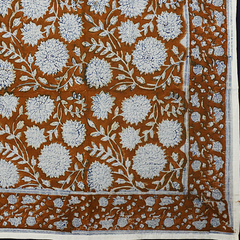 XL1022 — Cotton XL Wrap (44" × 44") - Hand Block Printed