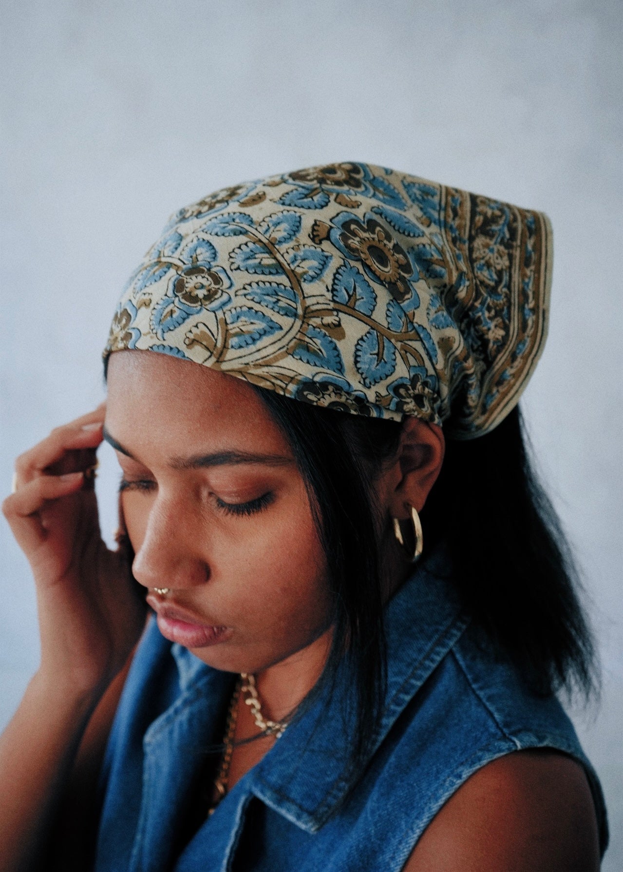 Dusky Bloom - Kalamkari Cotton Bandana