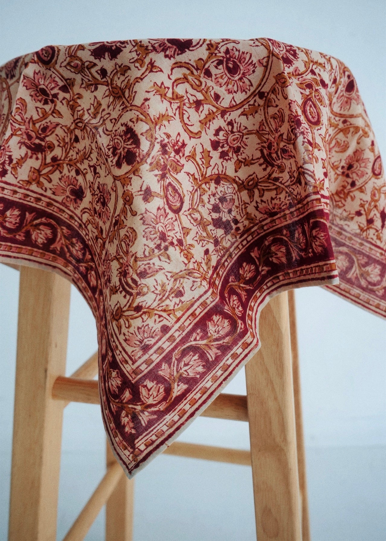 Bleeding Blossom - Kalamkari Cotton Bandana