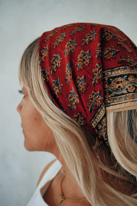 Artichoke Heart - Kalamkari Cotton Bandana