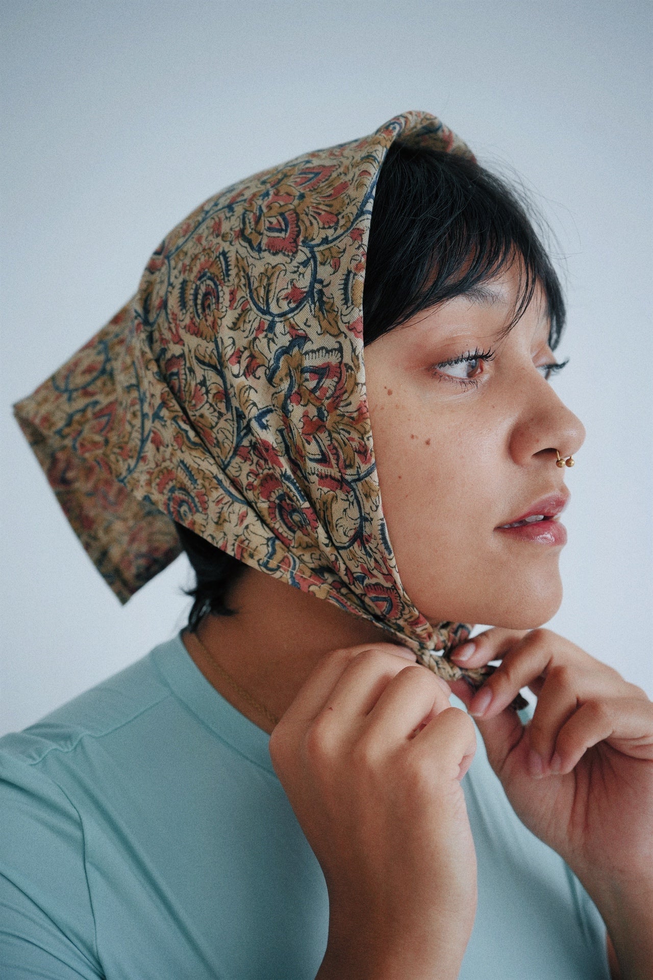 Rosary - Kalamkari Cotton Bandana (KK1472)