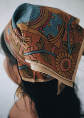 Elephants Night - Limited Edition Hand Painted Cotton Bandana