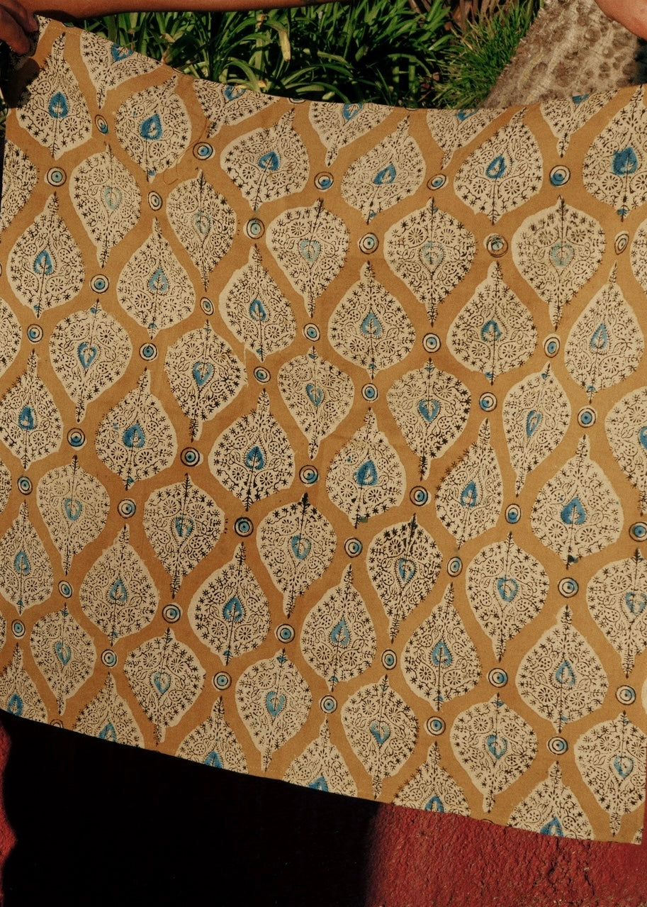 Teardrop Garden - Kalamkari Cotton Bandana
