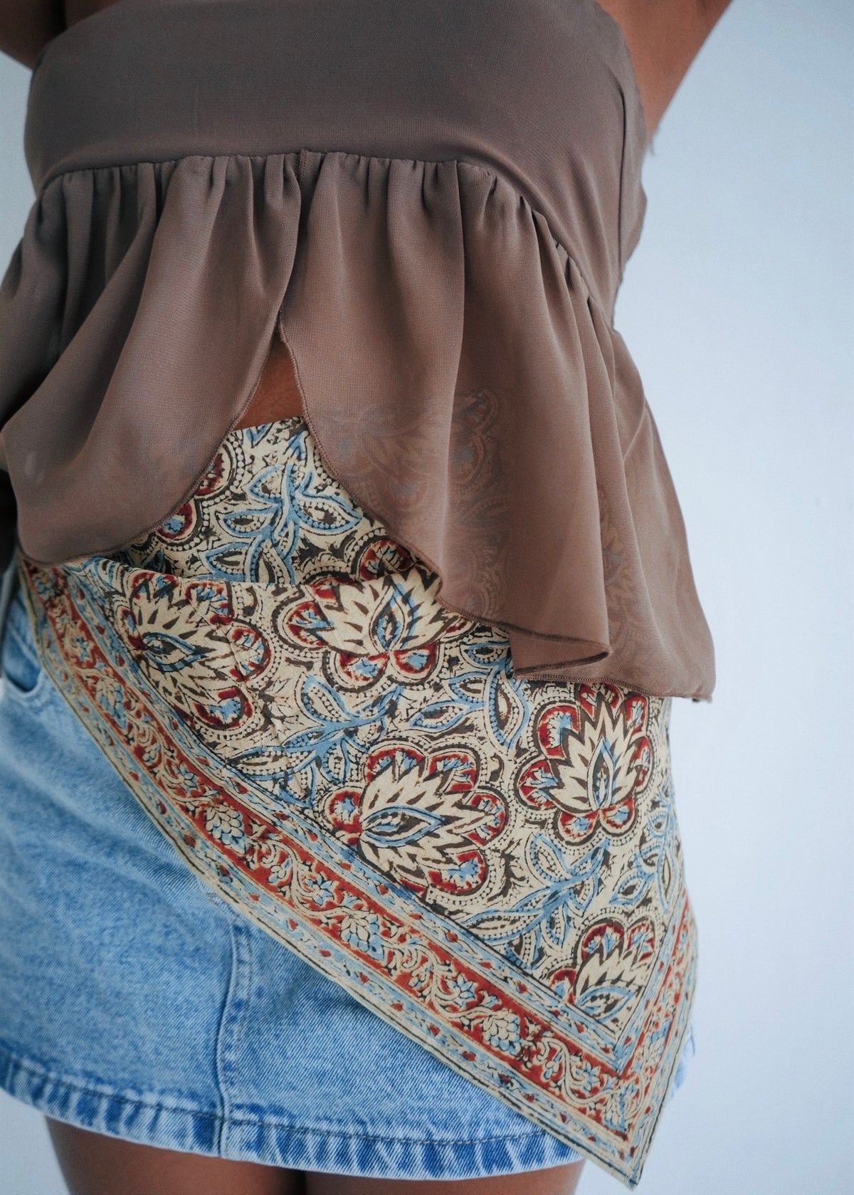 Beaded Beatle - Kalamkari Cotton Bandana