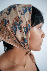 Midnight Mirage - Kalamkari Cotton Bandana