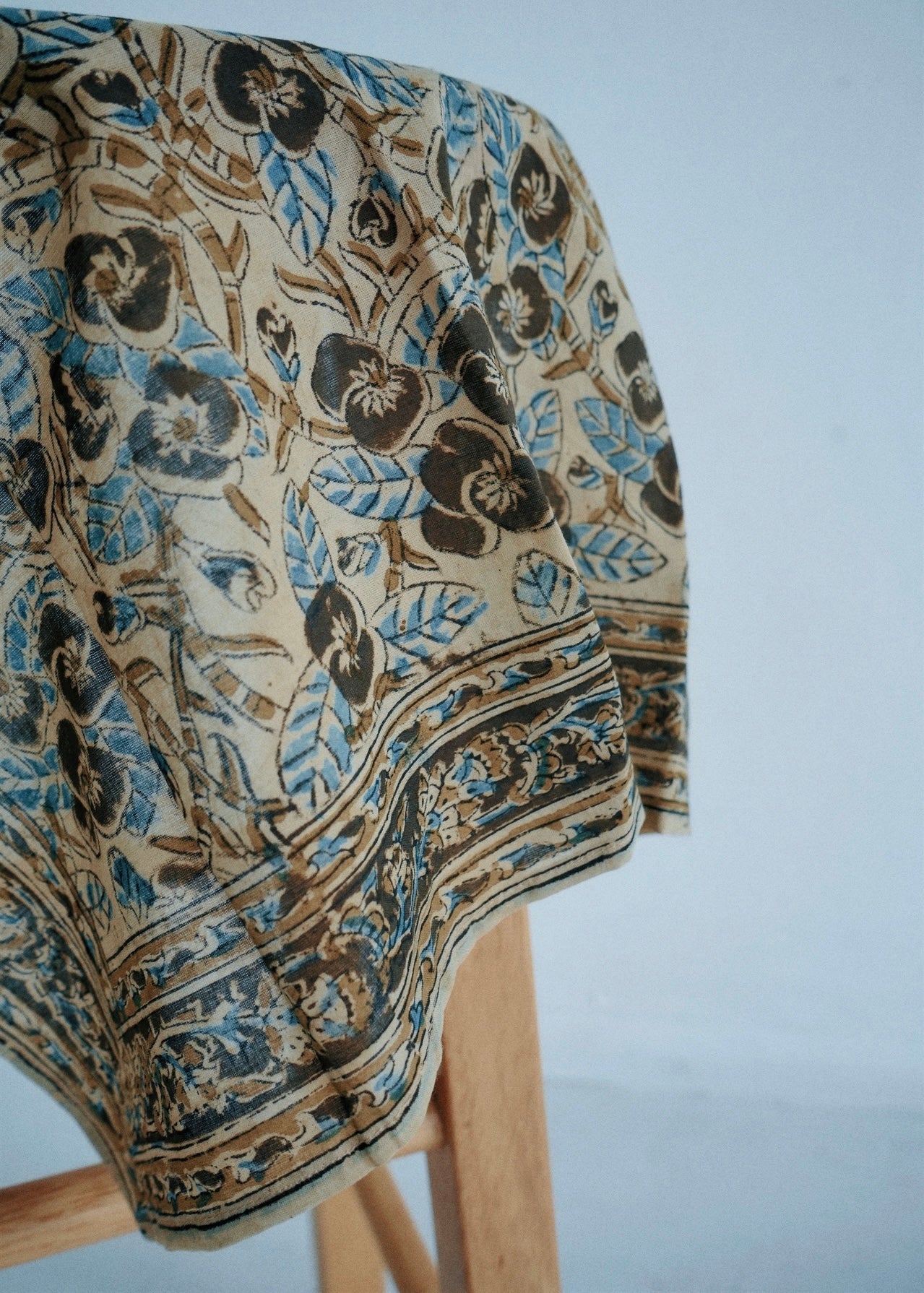 Nature's Nightfall - Kalamkari Cotton Bandana