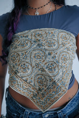 Golden Spade - Kalamkari Cotton Bandana