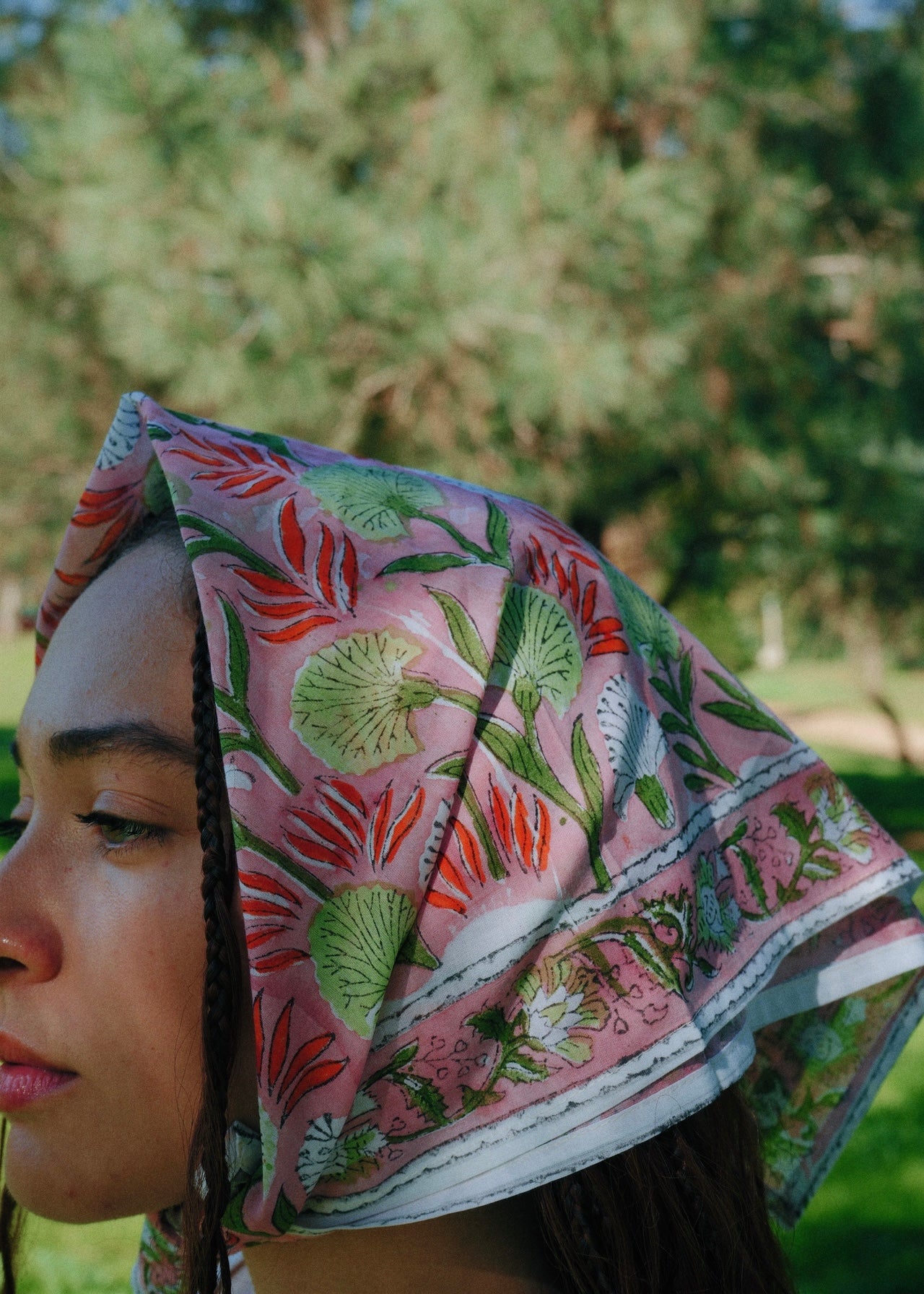Watermelon Season - Kalamkari Cotton Bandana