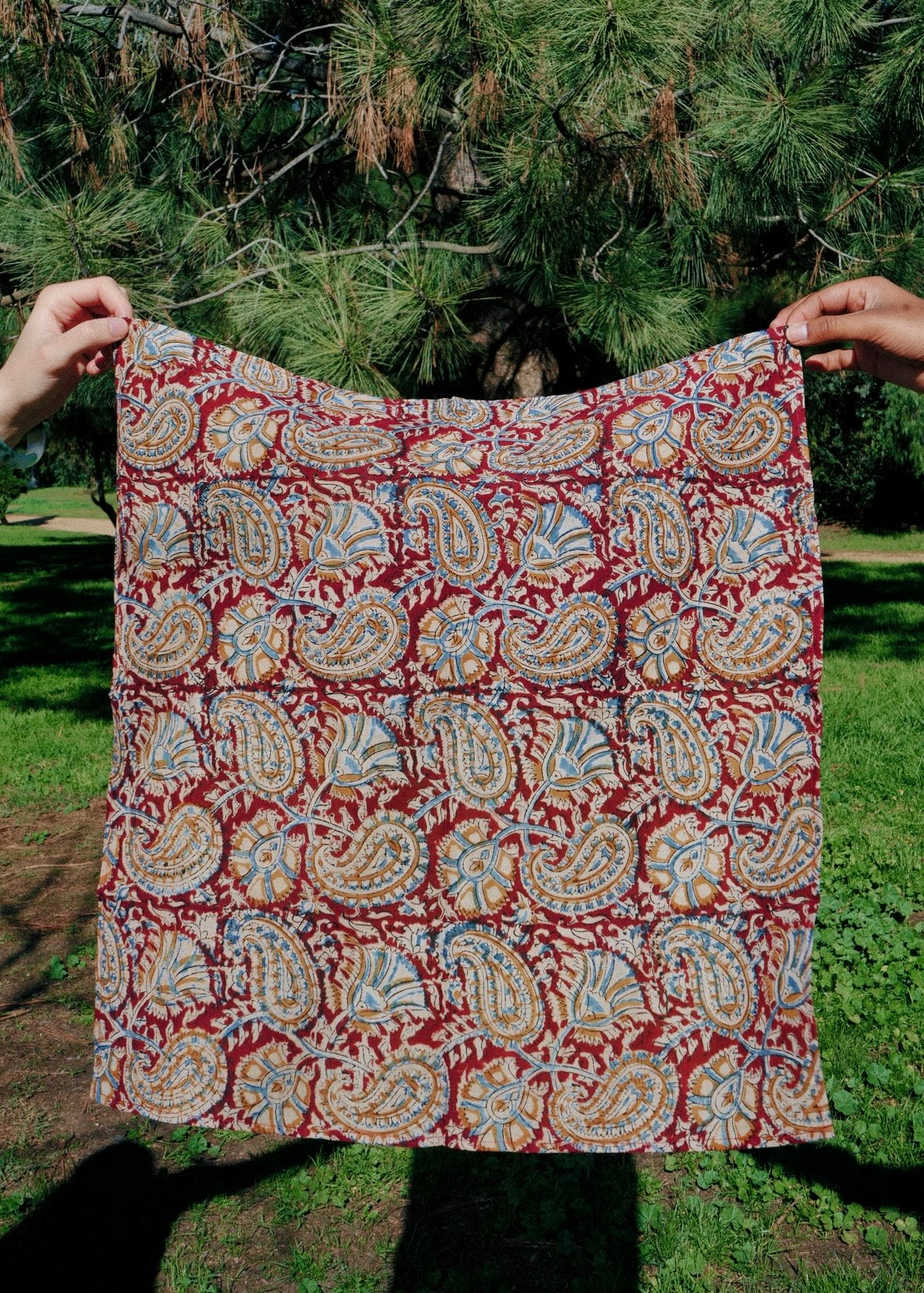 Pomegranate Jungle  - Kalamkari Cotton Bandana