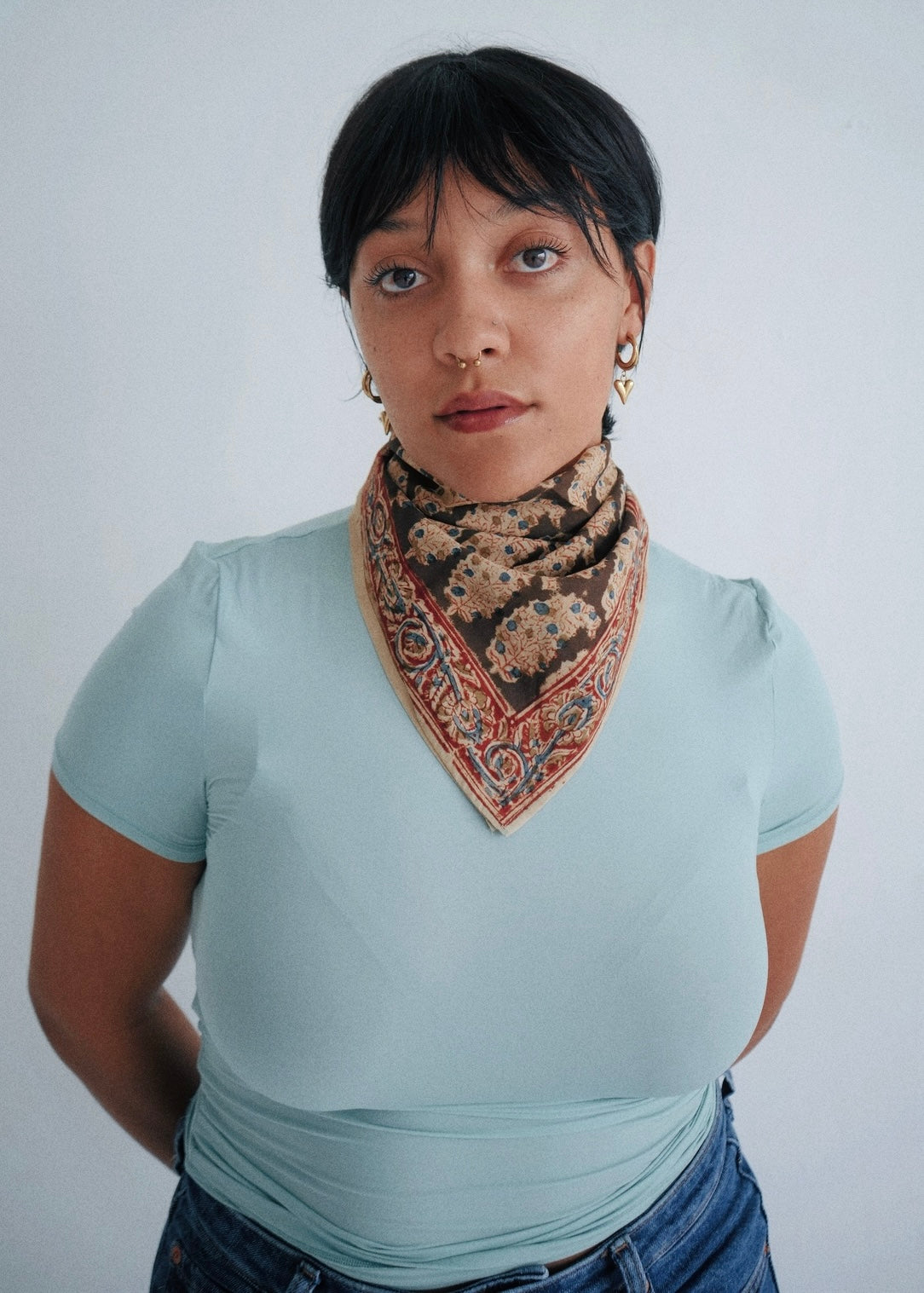 Papaya Patch - Kalamkari Cotton Bandana