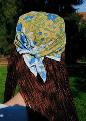 Lotus Trail - Block Printed Cotton Bandana
