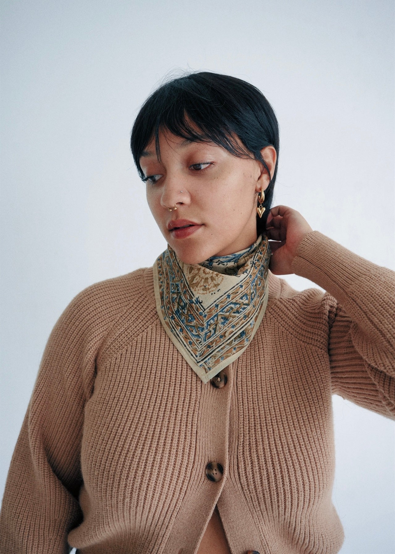 Pine Bouquet - Kalamkari Cotton Bandana