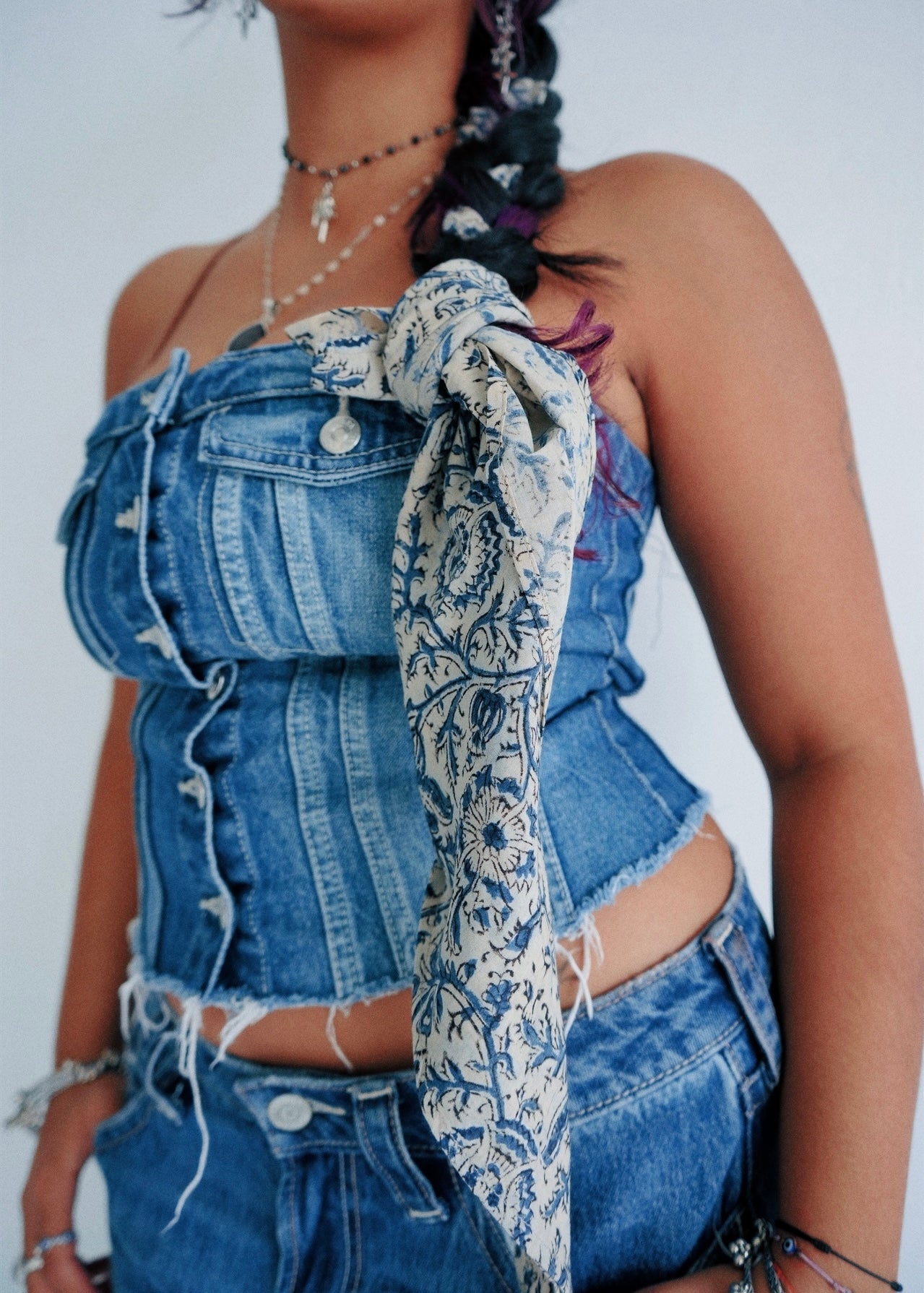 Ocean Breeze - Kalamkari Cotton Bandana