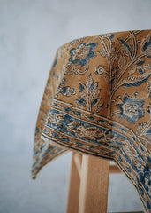 Sapphire Bloom - Kalamkari Cotton Bandana