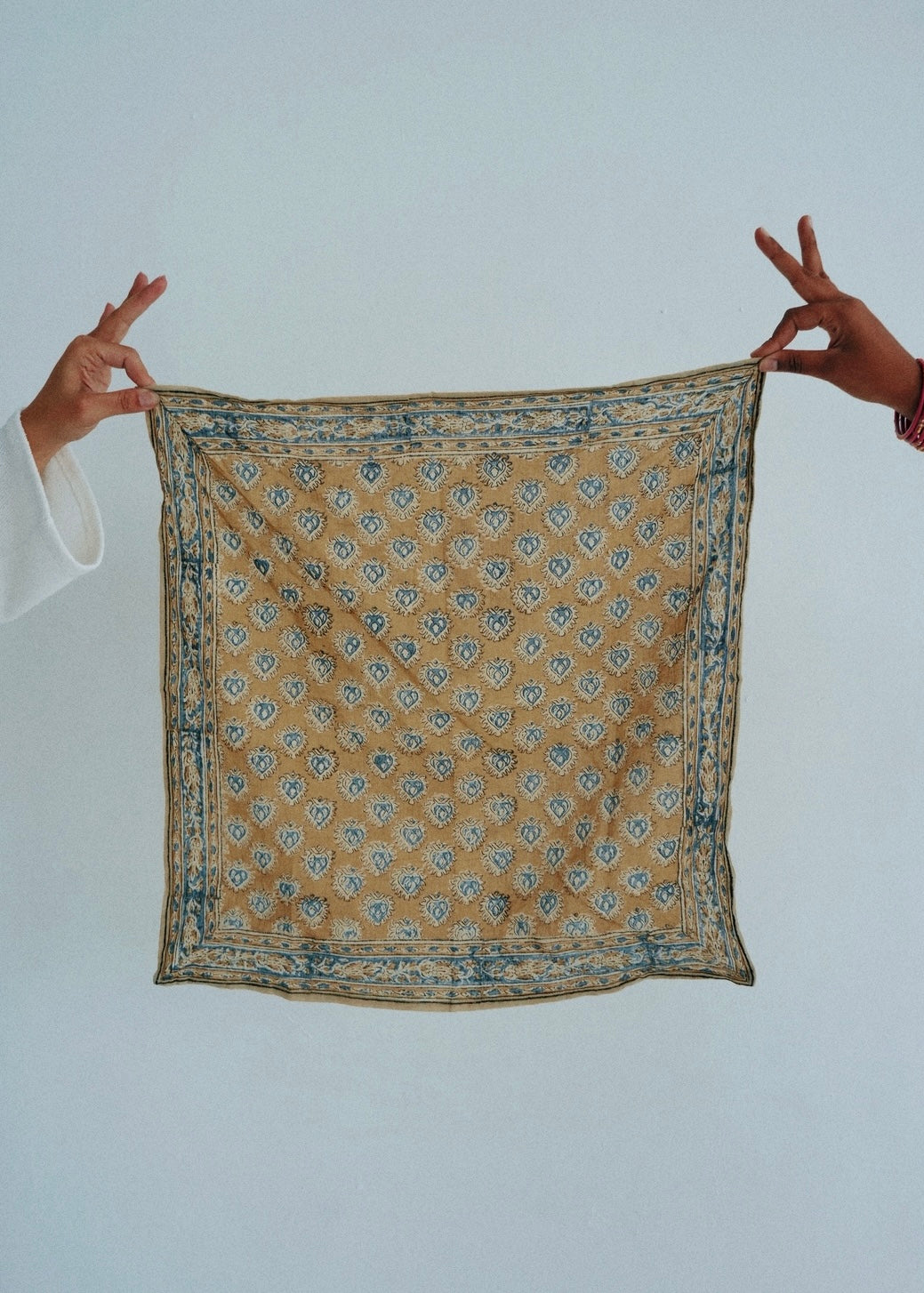 Diya Mustard - Kalamkari Cotton Bandana