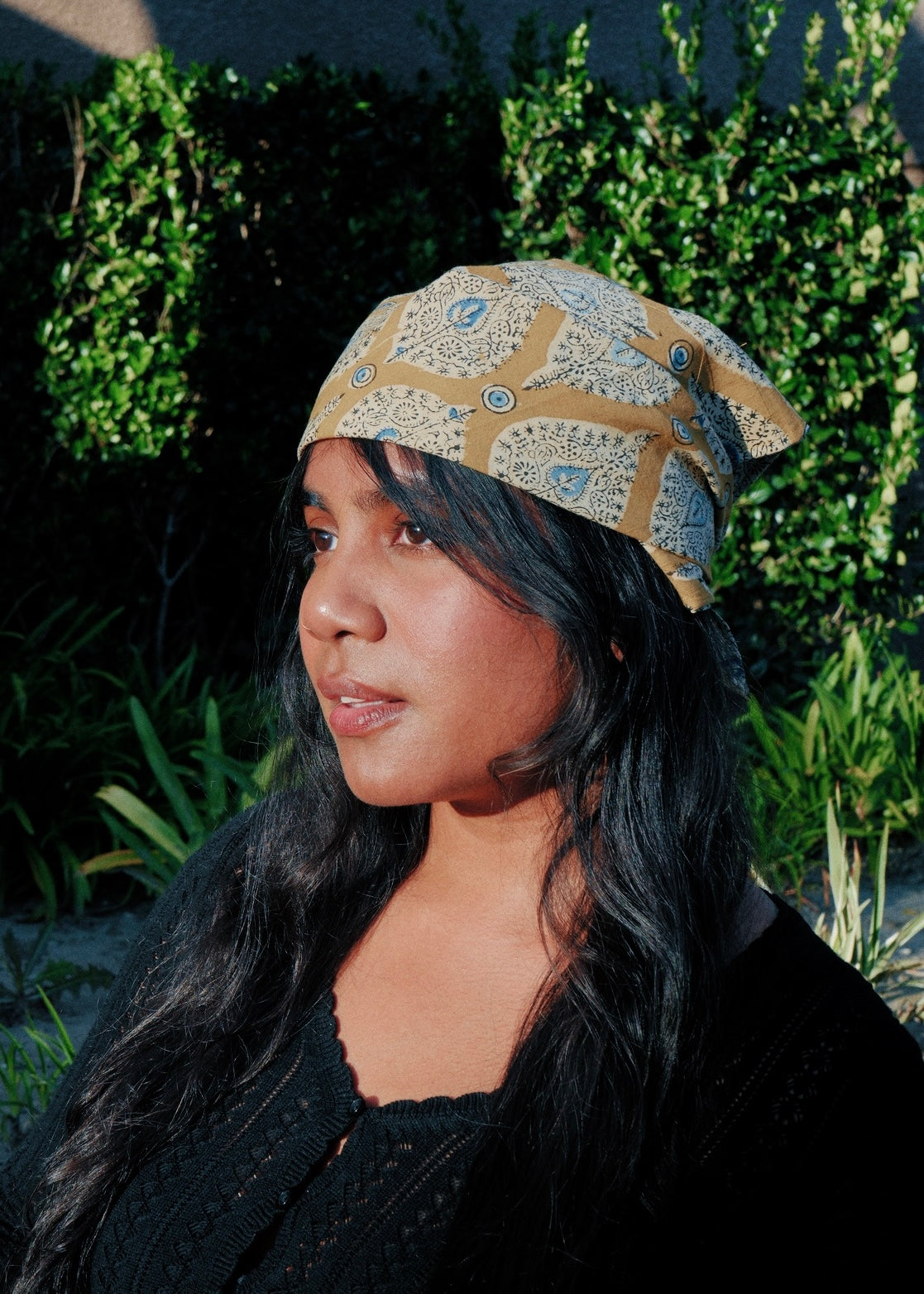 Teardrop Garden - Kalamkari Cotton Bandana