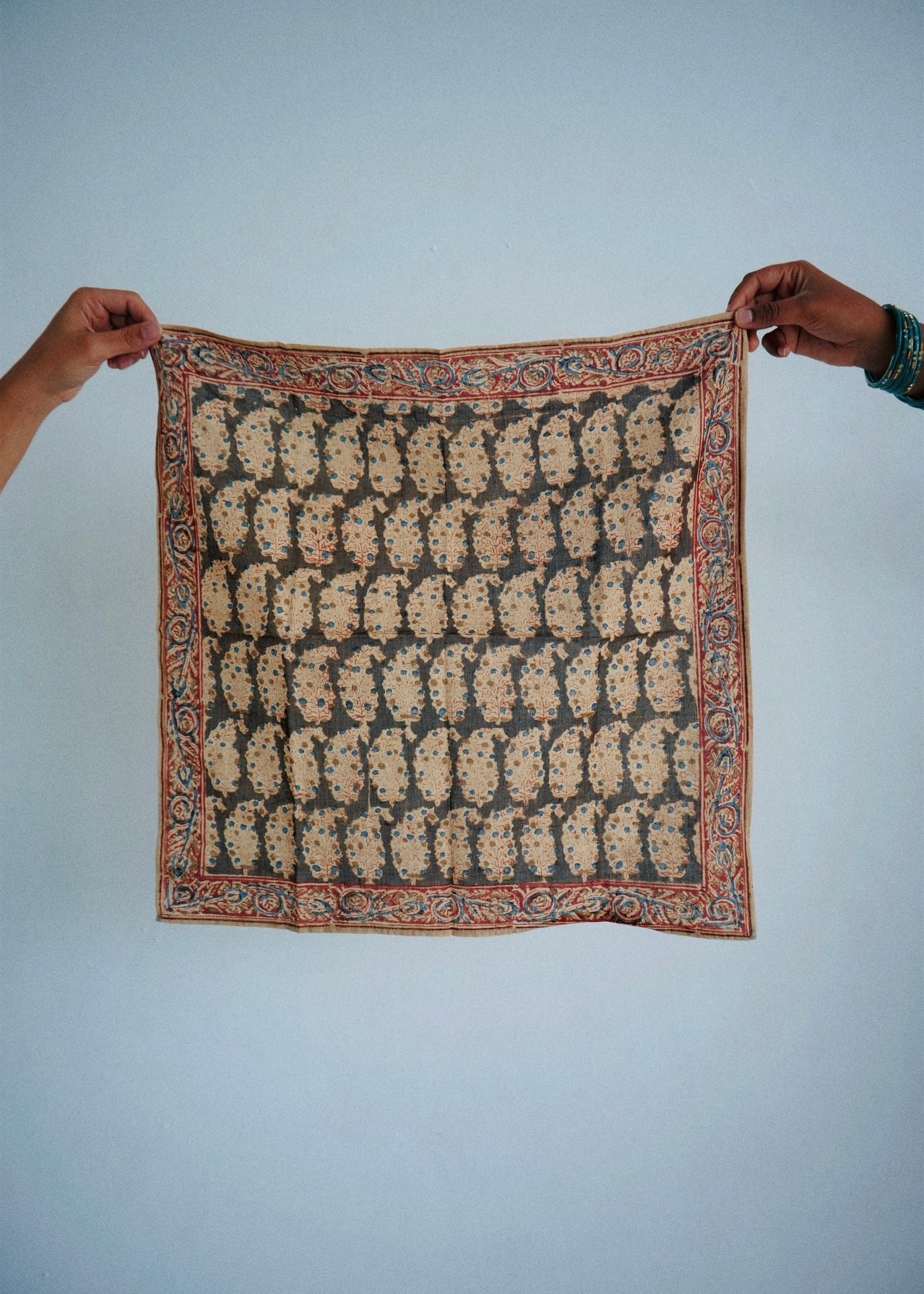 Papaya Patch - Kalamkari Cotton Bandana