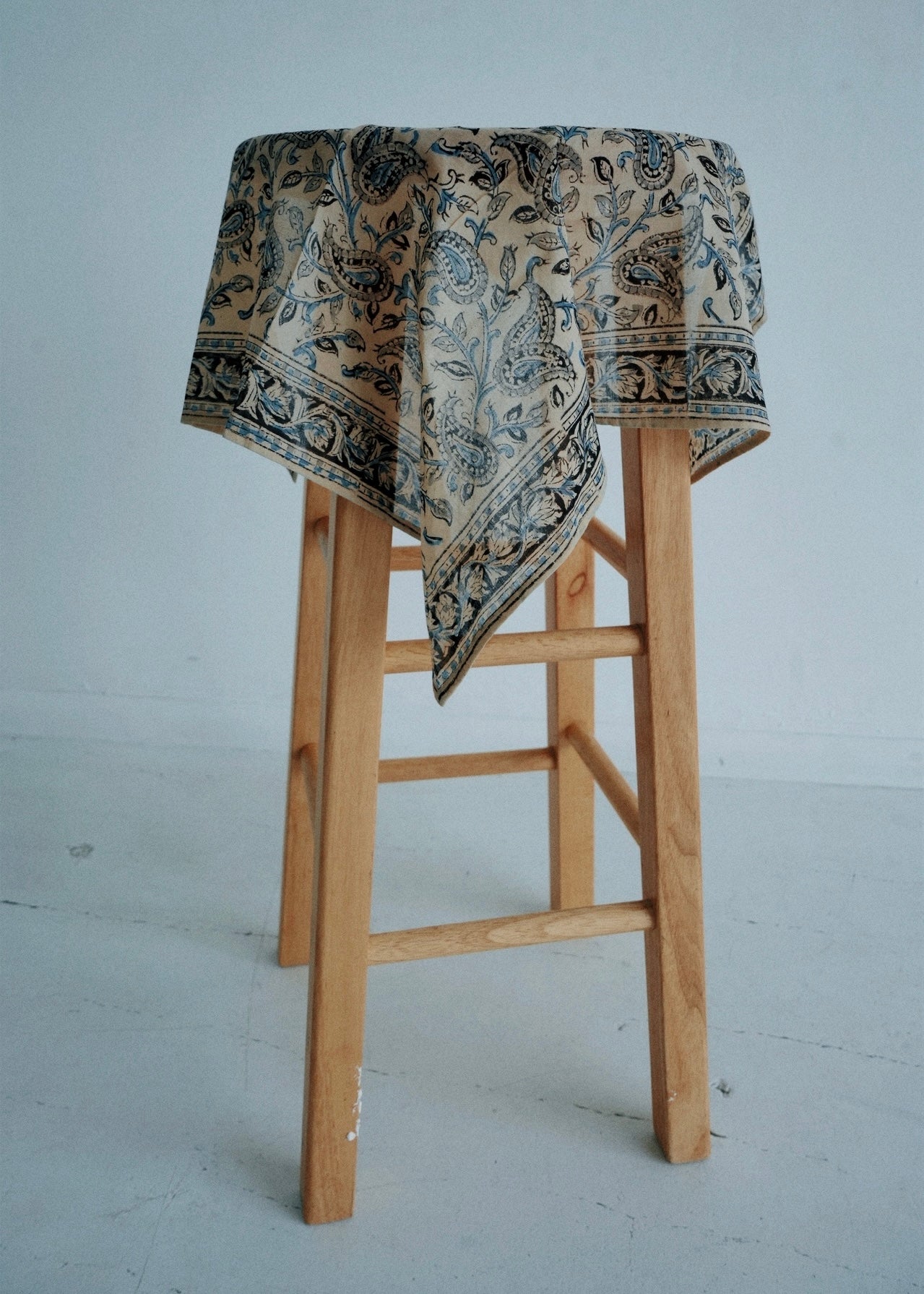 Saphire Mango Patch - Kalamkari Cotton Bandana