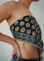 Indigo Ornaments - Kalamkari Cotton Bandana