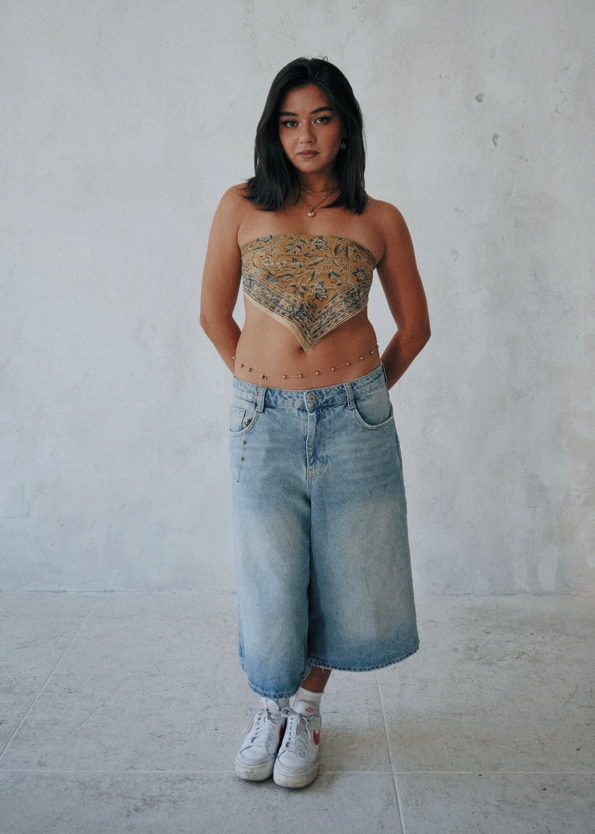 Sapphire Bloom - Kalamkari Cotton Bandana