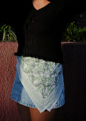 Sage Harmony - Hand Block Printed Cotton Bandana