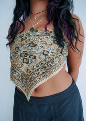 Nature's Nightfall - Kalamkari Cotton Bandana