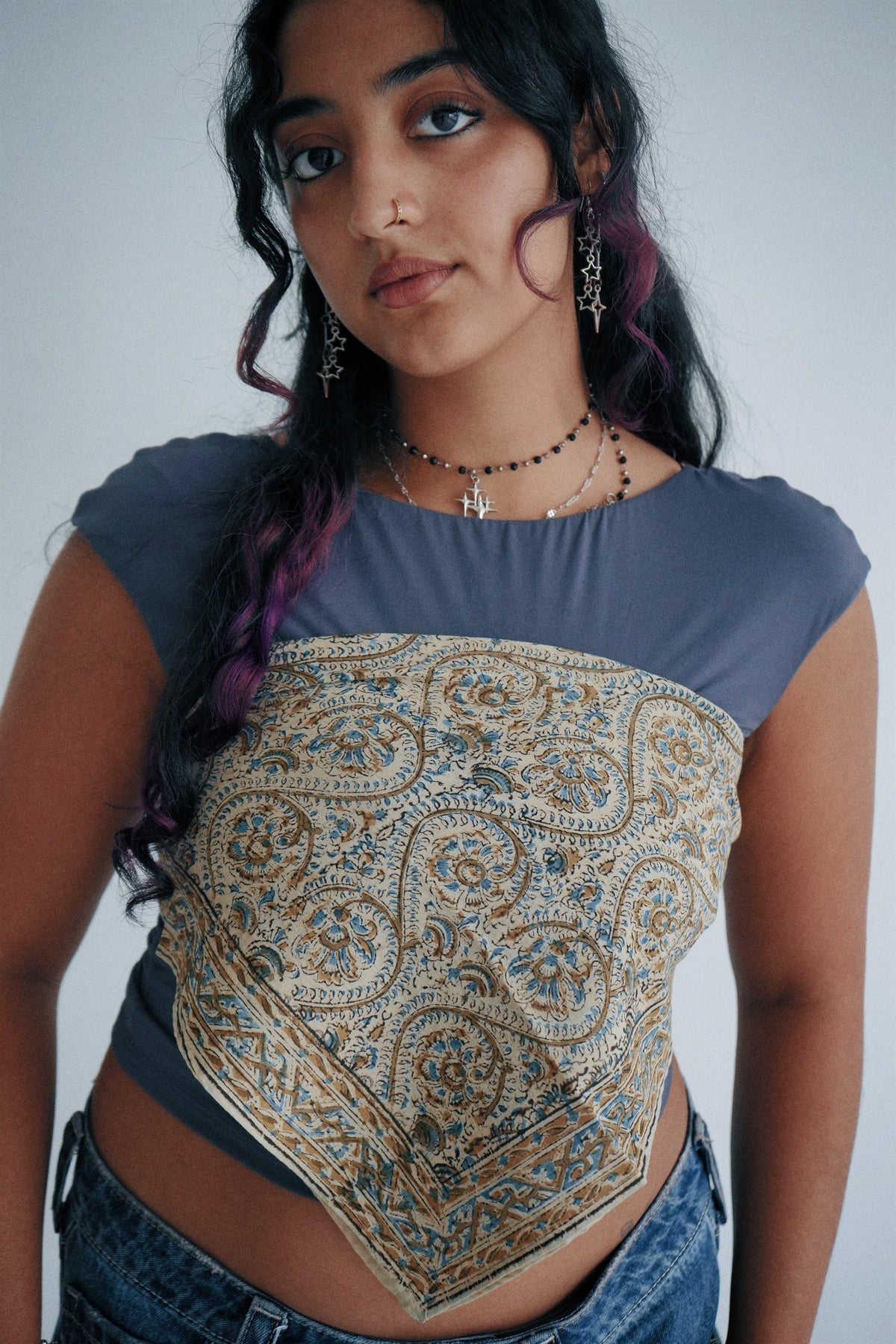 Golden Spade - Kalamkari Cotton Bandana