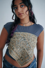 Golden Spade - Kalamkari Cotton Bandana